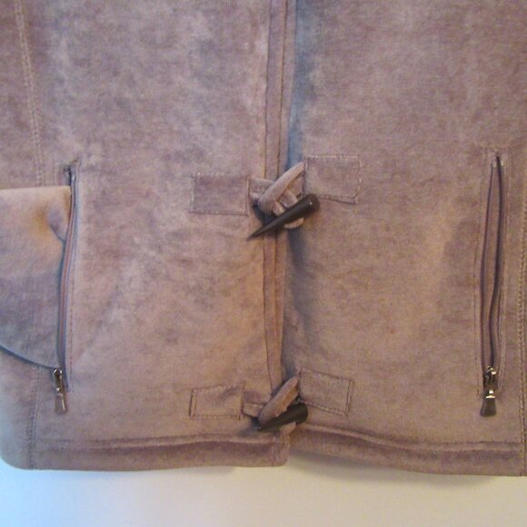 Warm Ladies Tan Colour plush Velour Jacket /Coat, size S-M (38) - Picture 5 of 9